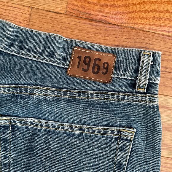 GAP 1969 Boy Fit Jeans Womens 16R Blue Relaxed Straight Leg Button-Fly Denim - Picture 4 of 12